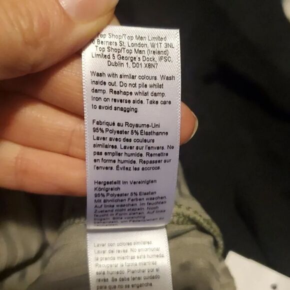 TOPSHOP Ladies Sz 12 Gray Ribbed Crop Top - Picture 6 of 6